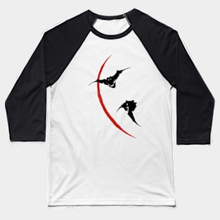 Two Bats in Flight Baseball T-Shirt